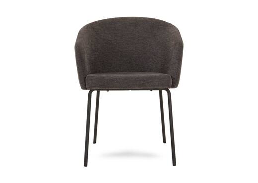 Interiors | Dark Grey Fabric Dining Chair - Easton