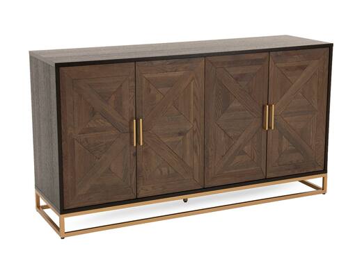 Gold on sale metal sideboard