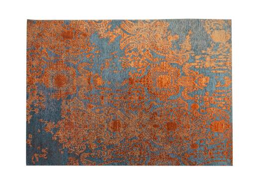 Blue & Orange Print 120cm x 170cm Small Rug - Arish