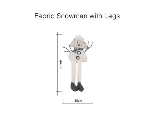 Sitting Fabric Snowman - Christmas Decoration photo 3