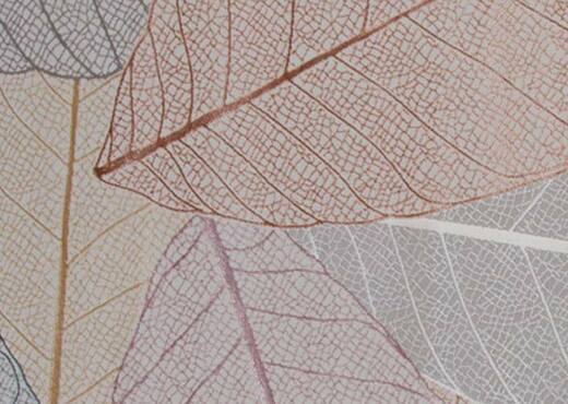 Interiors | Leaf Print 200cm x 290cm Large Rug - Crete