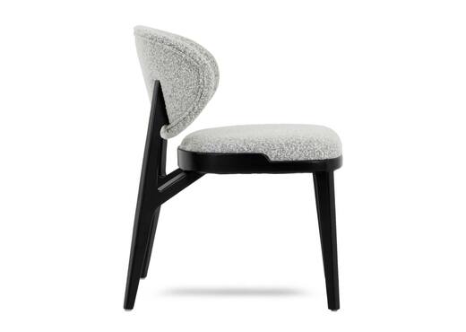 Interiors | Light Grey Fabric Dining Chair - Joey