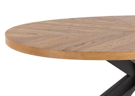 240cm Oval Rustic Oak Dining Table - Ellipse photo 3